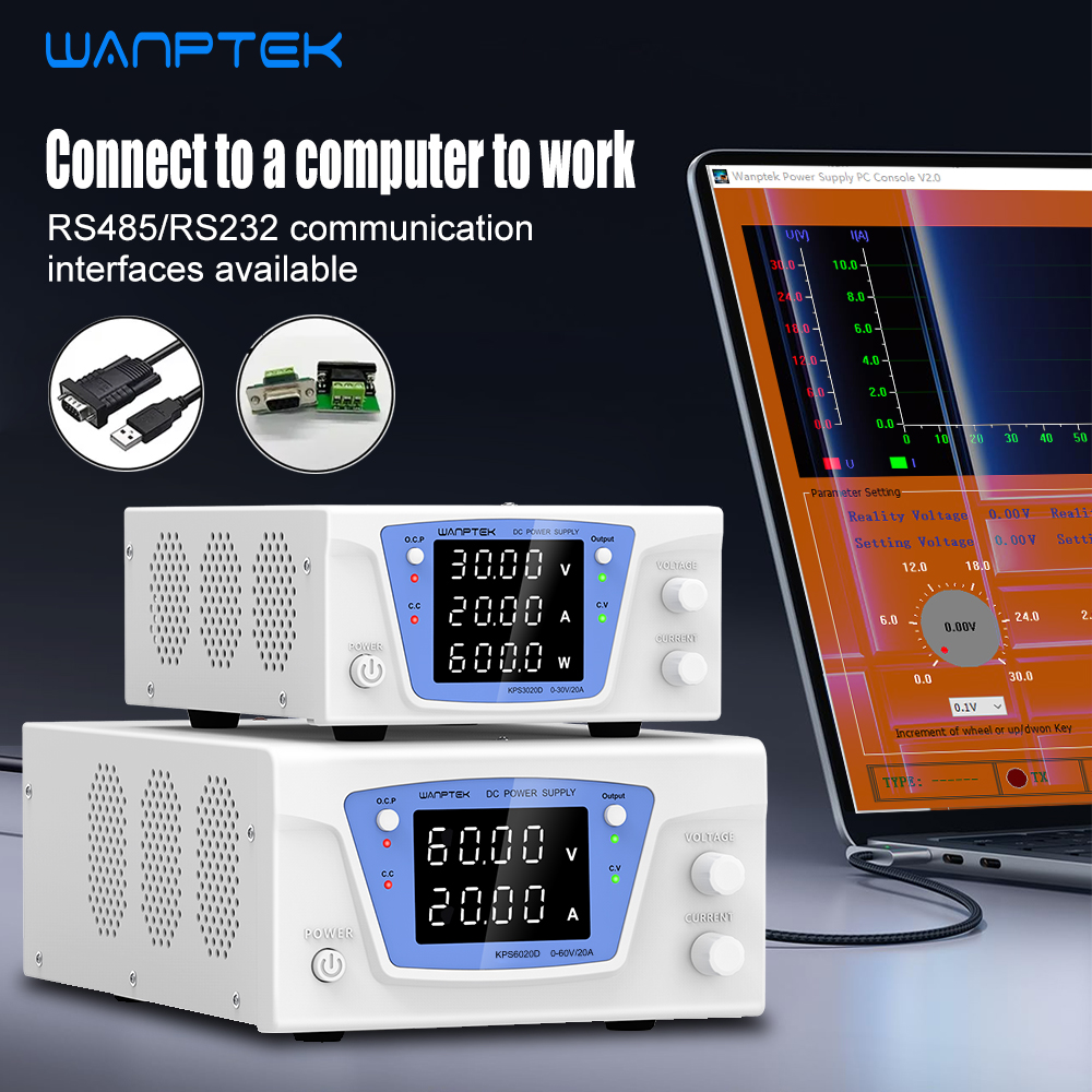 Wanptek rs485/rs232 laboratóri - Programmable Dc Power Supply 60V 10A avaliação e preço